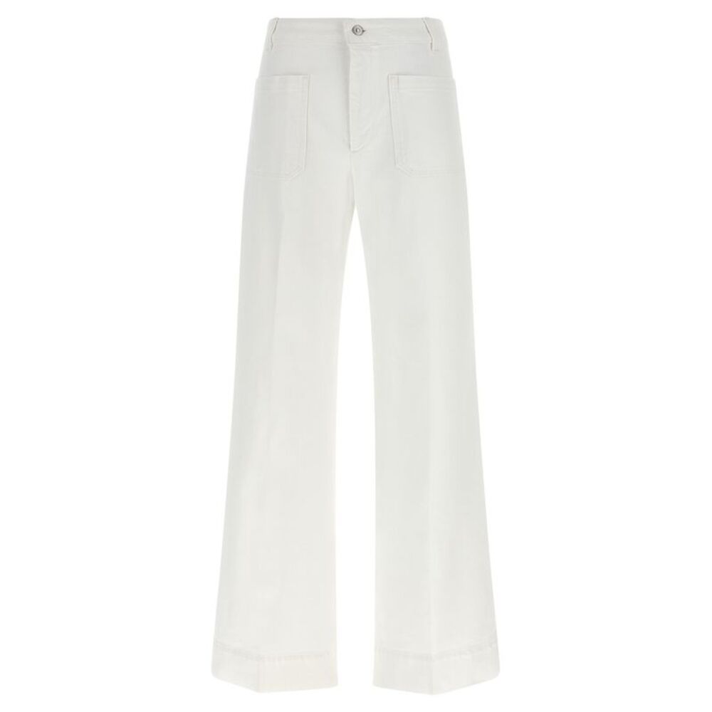 Victoria Beckham White Cotton Flared Women's Jeans